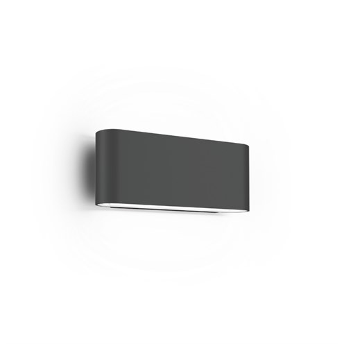 Wever & Ducré+Kiosk 1.0 LED 12.3W 1030lm 3000K CRI>90, hämardatav phase-cut, IP65, välisvalgusti, antratsiit
